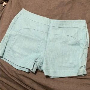 High waist teal shorts size L. F21